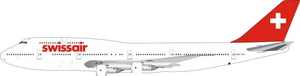 B-Models Swissair Boeing 747-300 HB-IGC With Stand B-743-SR-12 1:200