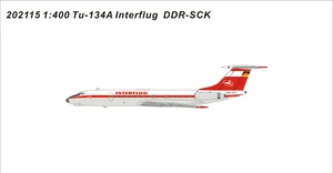 Panda Models Interflug Tuploev Tu-134A DDR-SCK PM202115 1:400