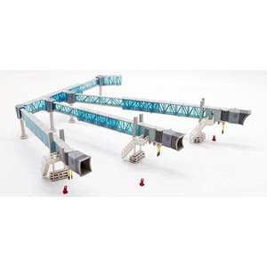 JC Wings Airport Passenger Bridge A380 (Blue) LH2ARBRDG278 1:200