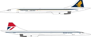 Inflight200 Singapore Airlines (British Airways) Aerospatiale-BAC Concorde G-BOAD plus collectors coin ARDBA36 1:200