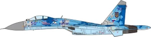 JC Wings SU-27 Flanker Ukrainian Air Force 831st Brigade of the Tactical Avition 2016 JCW-72-SU27-011 1:72
