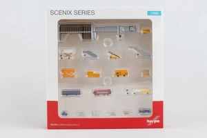HERPA 19 PIECE GROUND EQUIPMENT NEW COLORS