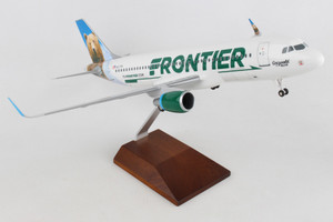 SKYMARKS FRONTIER A320 1/100 W/GEAR & WOOD STAND W/SHARKLETS SKYMARKS FRONTIER A320 1/100 W/GEAR & WOOD STAND W/SHARKLETS