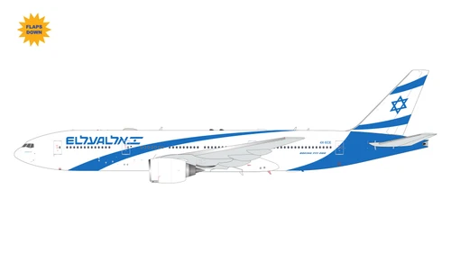 Gemini200 El Al Israel Airlines Boeing 777-200ER 4X-ECE flaps down G2ELY1529F 1:200