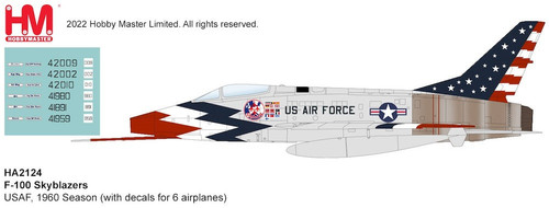 Hobby Master F-100 Super Sabre 1/72 HA2124W