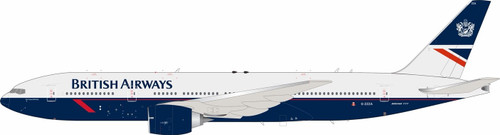 Inflight200 British Airways Boeing 777-236 G-ZZZA with stand and coin ARDBA39 1:200