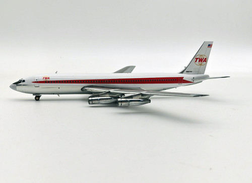Inflight200 Trans World Airlines - TWA Boeing 707-131B N86741 Polished with stand IF701TW0823P 1:200