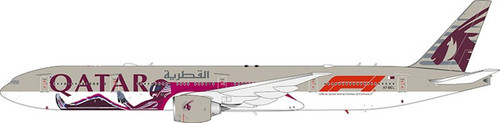 Aviation400 Qatar Airways Boeing 777-3DZER "Official Global Airline Partner of Formula 1" A7-BEL AV4182 1:400
