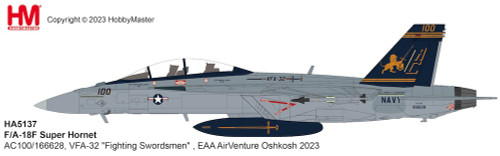 Hobby Master US Navy F/A-18E Supper Hornet VFA-32 'Fighting Swordsmen' EAA AirVenture Oshkosh 2023 HA5137 1:72
