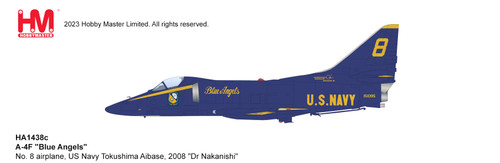 Hobby Master A-4E Skyhawk No. 8 airplane, US Navy, Tokushima Air Base, 2008, “Dr Nakanishi” HA1438C 1:72