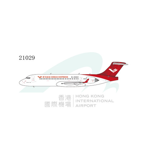 NG Models COMAC Express ARJ21-700 B-3322 the 1st visit to HongKong 21029 1:400