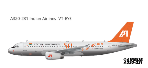 Panda Models Indian Airlines A320-231 VT-EYE 1:400