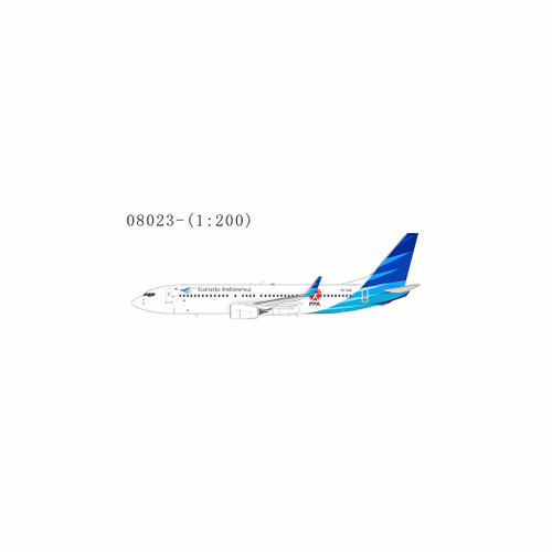 NG Model Garuda Indonesia 737-800/w with PPA sticker PK-GNE with stand 08023 1:200