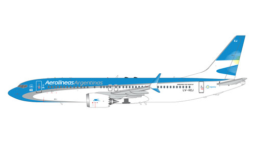 Gemini200 Aerolineas Argentinas 737 MAX 8 LV-KEJ upgraded stand G2ARG1397 1:200