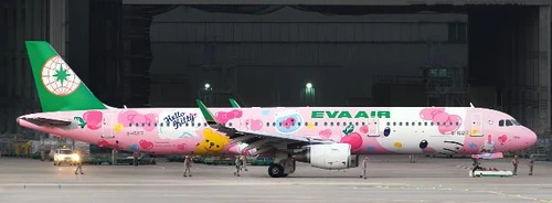 JC Wings Eva Air Airbus A321 "Pinky Jet" Reg: B-16217 With Antenna SA4067 1:400