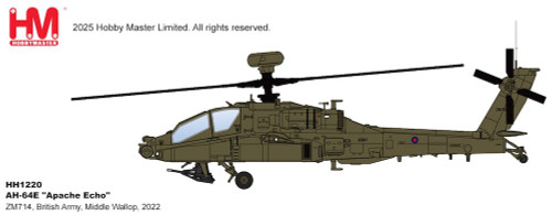 Hobby Master AH-64E "Apache Echo" ZM714, British Army, Middle Wallop, 2022 HH1220 1:72