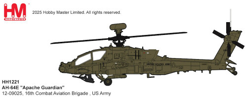 Hobby Master AH-64E "Apache Guardian" 12-09025, 16th Combat Aviation Brigade , US Army HH1221 1:72