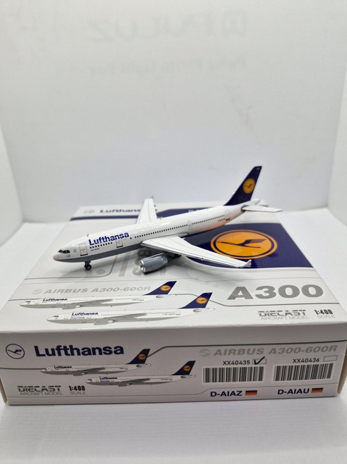 JC Wings Lufthansa Airbus A300-600R Reg: D-AIAZ With Antenna XX40435 Scale 1:400