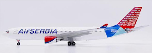 JC Wings Air Serbia Airbus A330-200 "Serbia Creates" Reg: YU-ARA With Stand XX20598 Scale 1:200
