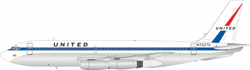 InFlight200 United Airlines Boeing 720-022 N7227U with stand Polished IF720UA1025P Scale 1:200