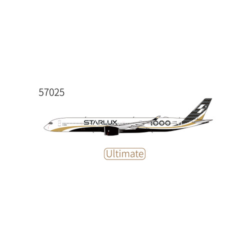 NG Models Starlux Airlines A350-1000 B-58551 Carbon Fiber colors; first A350-1000 for Starlux Airlines 57025 Scale 1:400