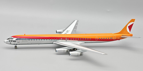 InFlight200 CP Air McDonnell Douglas DC-8-63PF CF-CPL with stand Polished IF863CP1025P Scale 1:200