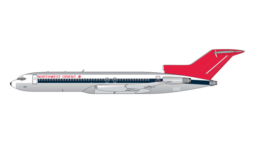 Gemini Jets Northwest Orient Airlines B727-200 Reg: N298US 1980s "thermometer" livery; polished GJNWA2354 Scale 1:400