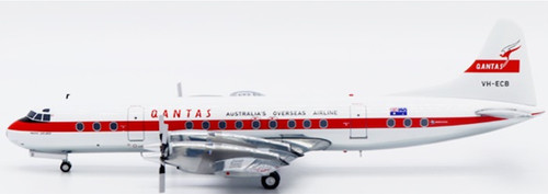 JC Wings Qantas Lockheed L-188C Electra "Polished" Reg: VH-ECB With Stand XX20540 Scale 1:200