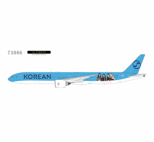 NG Models Korean Air 777-300ER Reg: HL2016 BlackPink in Korean Air's 2025's new livery with stand 73086 Scale 1:400