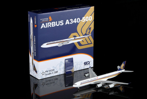 SQ Wings Singapore Airlines A340-500 Reg: 9V-SGD "Flaps Down" L2177FD Scale 1:200