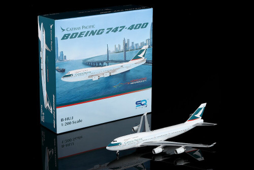 SQ Wings Cathay Pacific B747-400 Reg: B-HUJ "Flaps Down" L2123FD Scale 1:200