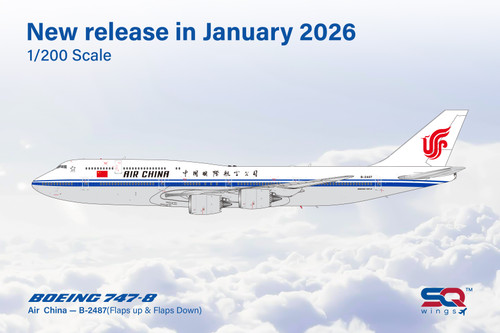 SQ Wings Air China B747-8 B-2487 "Flaps Down" L2163FD Scale 1:200