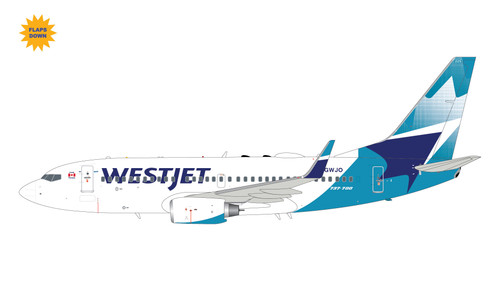 Gemini200 WestJet Airlines B737-700W Reg: C-GWJO flaps down G2WJA1431F Scale 1:200