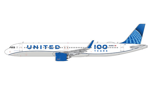 GeminiJets United Airlines Airbus A321neo N44550 “100 Years” livery GJUAL2424 1:400