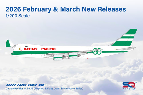 SQ Wings CATHAY PACIFIC B747-8F Reg: B-LJE "80th Anniversary Retro" special colours L2337 Scale 1:200