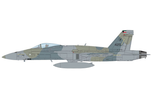 Hobby Master KAF-18C Hornet 425, 9 Fighter & Attack Sqn., Kuwait AF (w/F-15 decals) HA3594 Scale 1:72