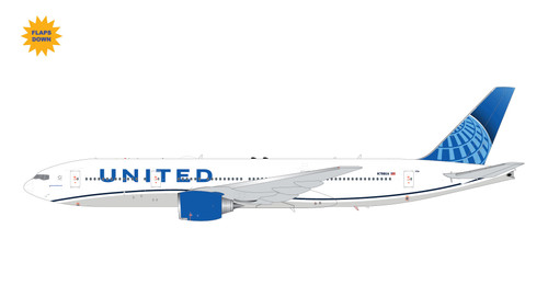 Gemini200 United Airlines Boeing 777-200ER N798UA (flaps down) G2UAL1260F 1:200