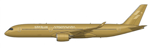 JC Wings Starlux Airlines Airbus A350-1000 "Airsorayama Gold" Reg: B-58554 EW235K004 1:200 With Stand