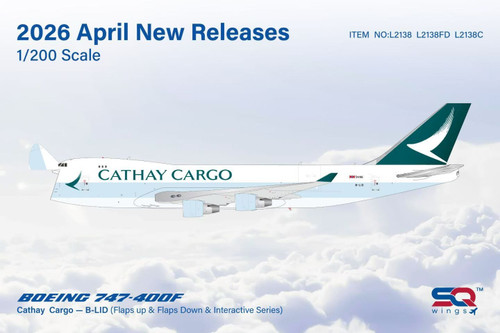 SQ Wings Cathay Pacific Cargo Boeing 747-400F Reg: B-LID L2138C Scale 1:200
