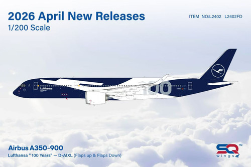 SQ Wings Lufthansa A350-900 Reg: D-AIXL "100 Years" L2402 Scale 1:200