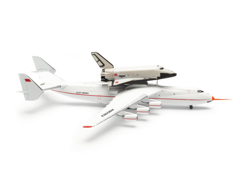 Herpa Wings Antonov Design Antonov AN-225 Mriya & RKK Energiya Buran Space Orbiter Set HE562874 Scale 1:400