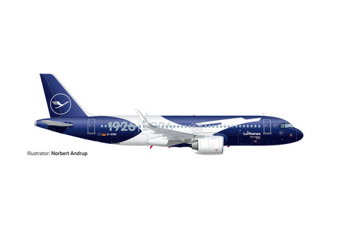 Herpa Lufthansa Airbus A380-800 100 YEARS HE539494 Scale 1:500