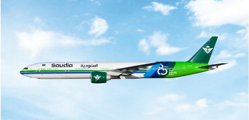 Phoenix Model Saudia Boeing 777-300ER Reg: HZ-AK36 12101 1:400 "80 Years"