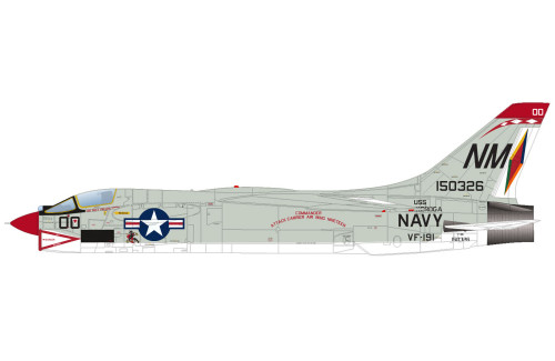 Hobby Master F-8E Crusader 150326, USS Ticonderoga, 1967 (flap down version) HC1202 Scale 1:72