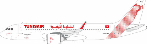 InFlight200 Tunisair Airbus A320-251N Reg: TS-IMY IF320TU0926 1:200 with stand