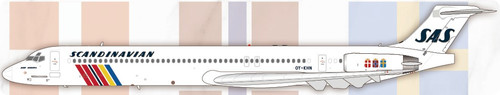 Scandinavian SAS MD-81 Reg: OY-KHN JX024-2-010 Scale 1:200