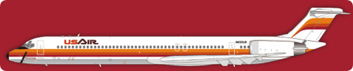 US Air MD-83 Polished Reg: N830US JX024-2-009 Scale 1:200