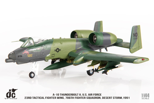 A-10 Thunderbolt II, U.S. Air Force, 23rd Tactical Fighter Wing, 706th Fighter Squadron, Desert Storm, 1991 JCW-144-A10-001 Scale 1:144