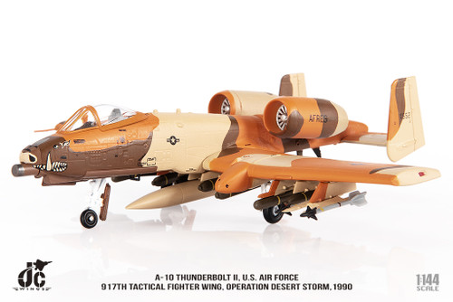 A-10 Thunderbolt II, U.S. Air Force, 917th Tactical Fighter Wing, Operation Desert Storm, 1990, 76-0552 JCW-144-A10-004 Scale 1:144