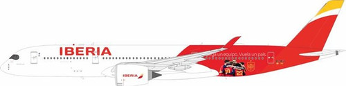 B-Models Iberia Airbus A350-900 Reg: EC-MYX with gold stand B-350-IB-MYX 1:200 with stand